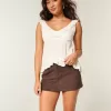 Top babydoll con volant facile Top babydoll con volant facile