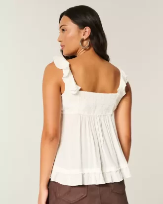Top babydoll con volant facile