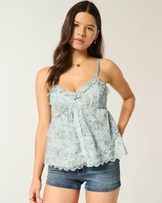 Top babydoll in chiffon semplice