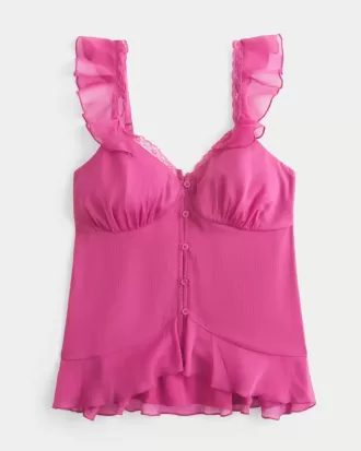 Top babydoll in chiffon semplice