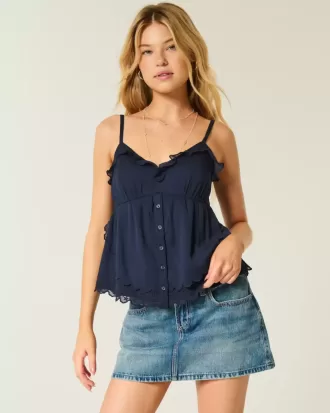 Top babydoll in chiffon semplice