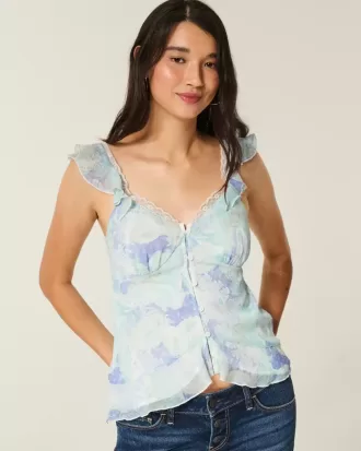 Top babydoll in chiffon semplice