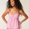 Top babydoll in chiffon semplice