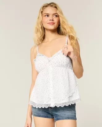 Top babydoll in chiffon semplice
