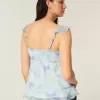 Top babydoll in chiffon semplice Top babydoll in chiffon semplice