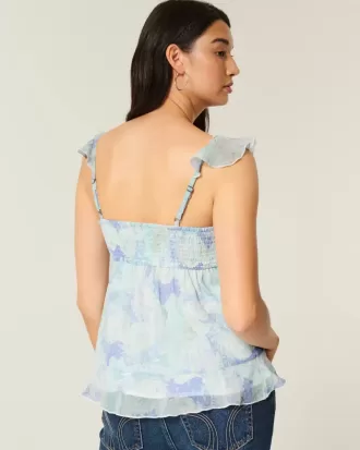 Top babydoll in chiffon semplice