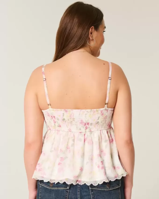 Top babydoll in chiffon semplice