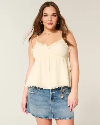 Top babydoll in chiffon semplice