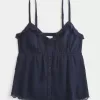 Top babydoll in chiffon semplice Top babydoll in chiffon semplice