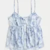 Top babydoll in chiffon semplice