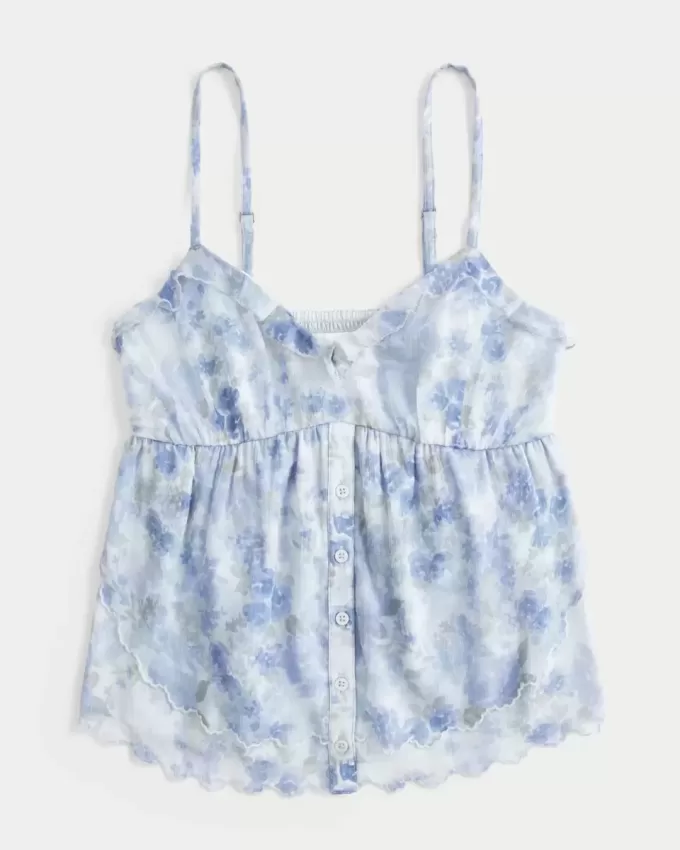 Top babydoll in chiffon semplice