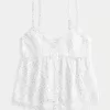 Top babydoll in chiffon semplice