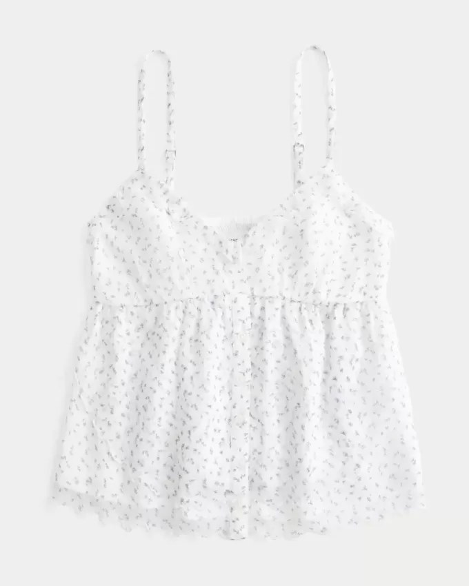 Top babydoll in chiffon semplice