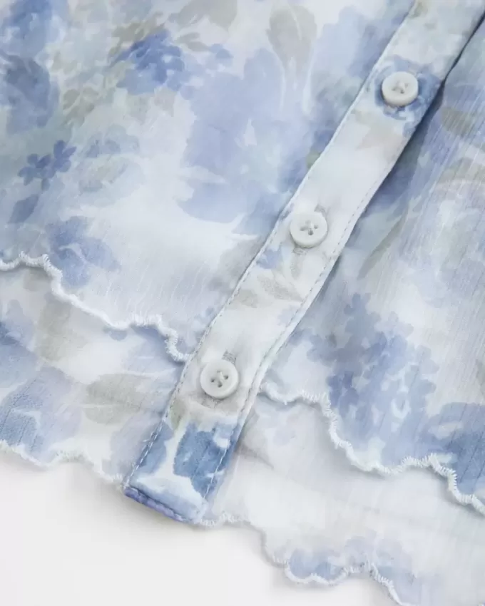 Top babydoll in chiffon semplice