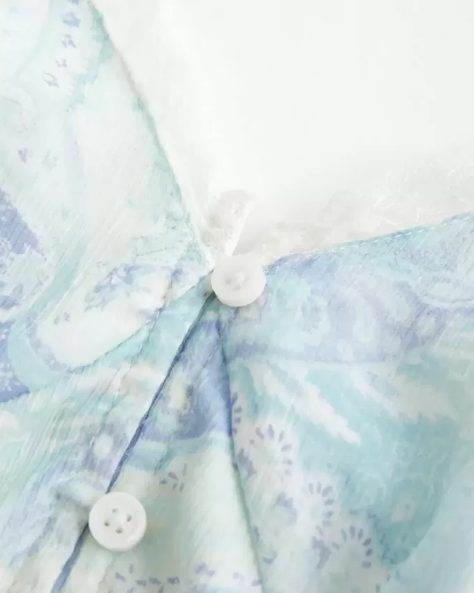 Top babydoll in chiffon semplice Top babydoll in chiffon semplice
