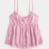 Top babydoll in chiffon semplice
