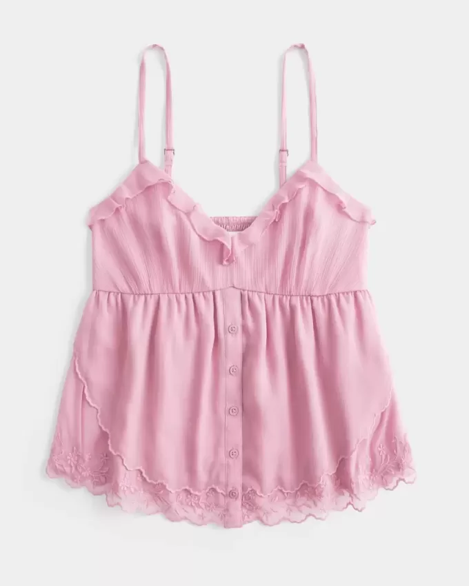 Top babydoll in chiffon semplice