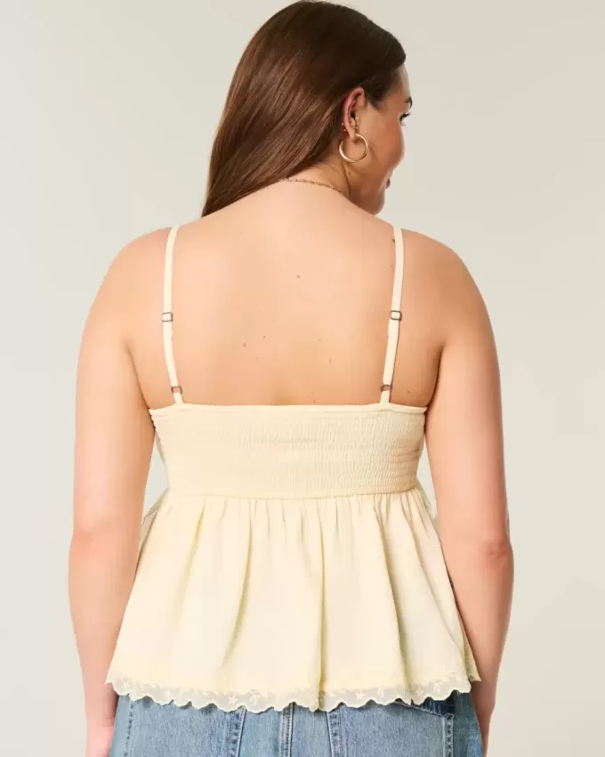 Top babydoll in chiffon semplice