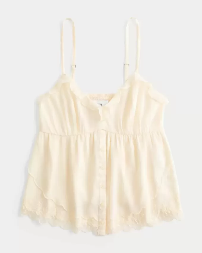 Top babydoll in chiffon semplice
