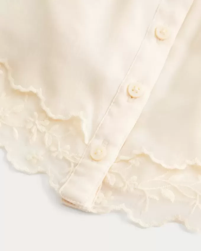 Top babydoll in chiffon semplice