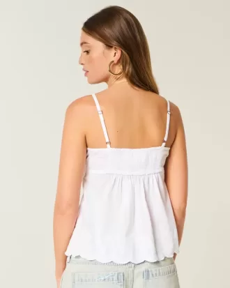 Top babydoll ricamato scintillante