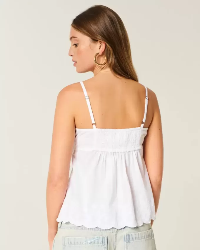 Top babydoll ricamato scintillante Top babydoll ricamato scintillante