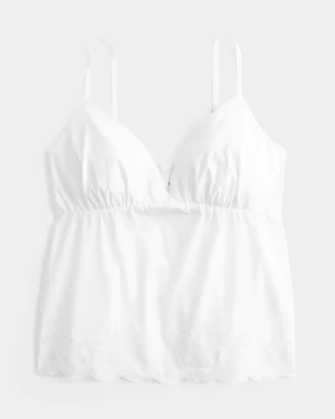Top babydoll ricamato scintillante Top babydoll ricamato scintillante