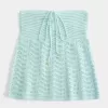 Top babydoll senza spalline in stile uncinetto