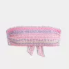 Top bikini a fascia con arricciatura