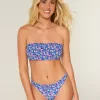 Top bikini a fascia con arricciatura