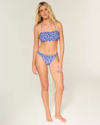 Top bikini a fascia con arricciatura