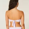 Top bikini a fascia con arricciatura