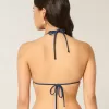 Top bikini a triangolo con bordo all’uncinetto