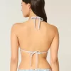 Top bikini a triangolo con bordo all’uncinetto