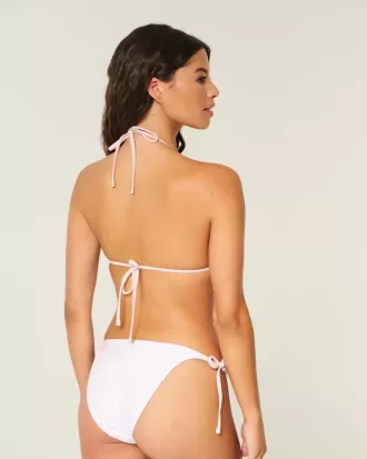 Top bikini a triangolo con scollo all’americana per le vacanze di primavera