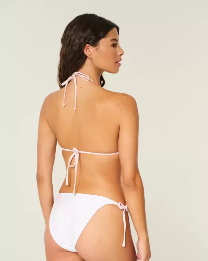 Top bikini a triangolo con scollo all’americana per le vacanze di primavera