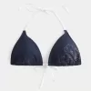 Top bikini a triangolo con scollo all’americana per le vacanze di primavera