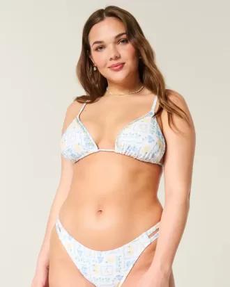 Top bikini a triangolo decorato