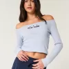 Top con spalle scoperte Easy New York Graphic
