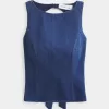 Top in denim con schiena scoperta