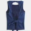 Top in denim con schiena scoperta