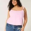 Top in misto lino con schiena scoperta