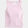 Top in misto lino con schiena scoperta