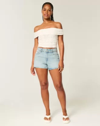 Top in pizzo con scollo a V e spalle scoperte