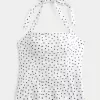 Top plissettato con schiena scoperta