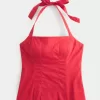 Top plissettato con schiena scoperta