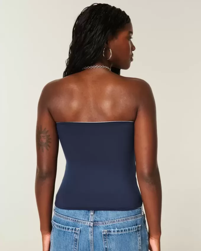 Top tubolare reversibile in tessuto senza cuciture Taylor
