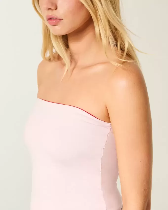 Top tubolare reversibile in tessuto senza cuciture Taylor